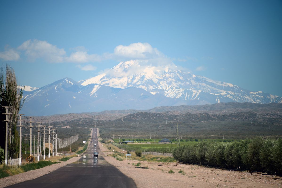 06-3 Cerro Tupungato From Just Before Our Second Winery In Lujan de Cuyo Near Mendoza